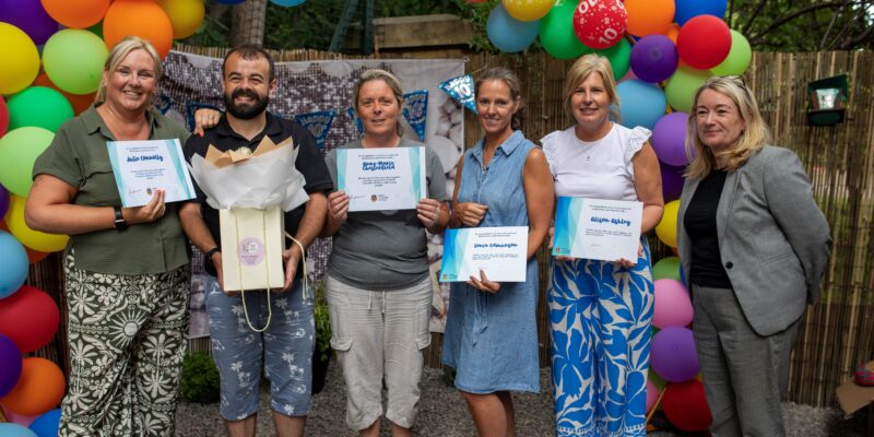 Staff celebrating at Care Homes Fortnight