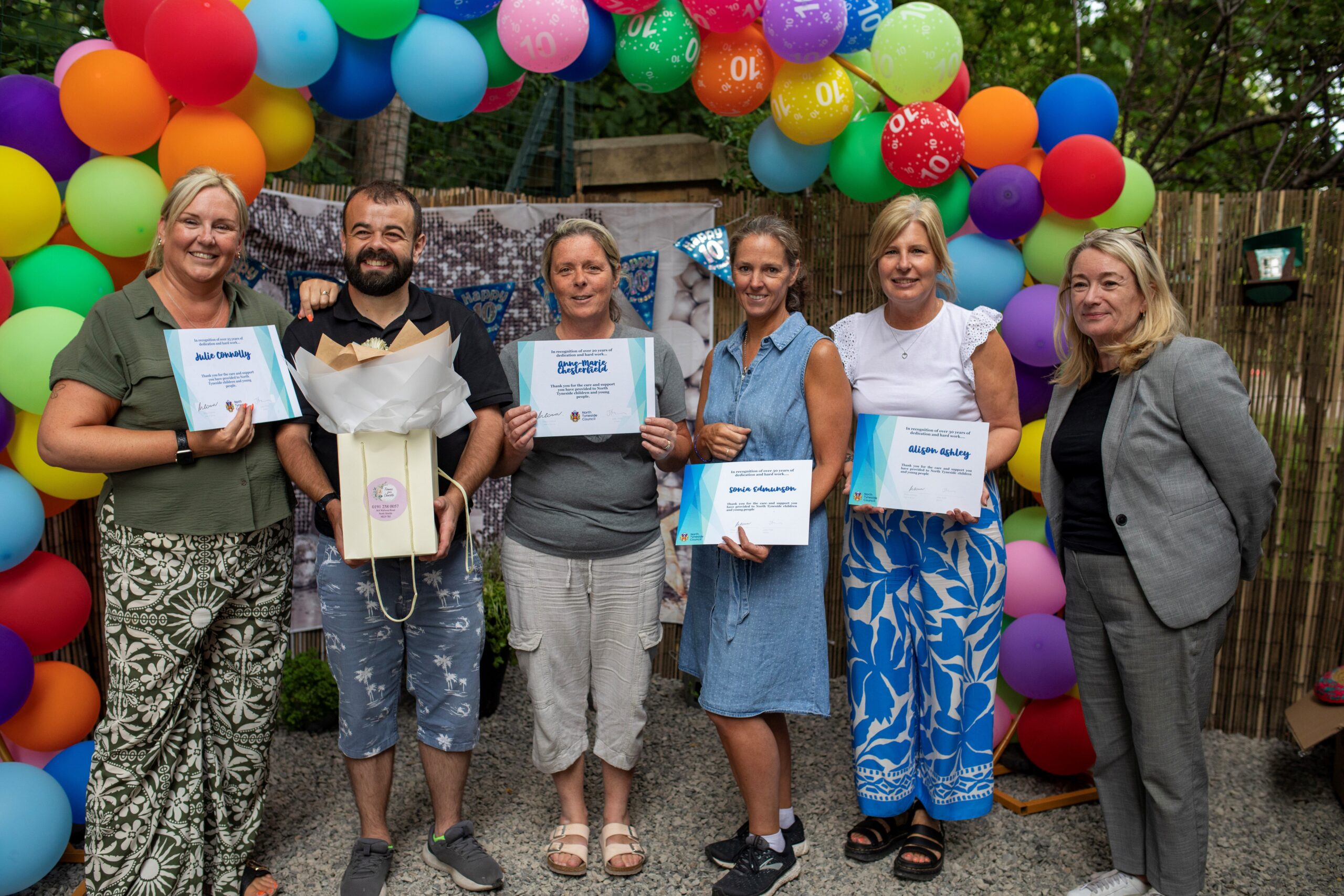 Staff celebrating at Care Homes Fortnight
